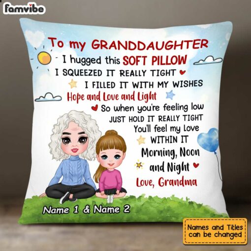 Personalized To Son Grandson Hug This Pillow