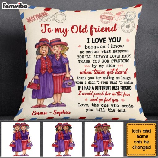 Personalized To my Old Friend Pillow