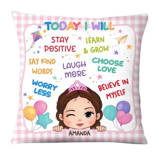 Personalized Today I Will Granddaughter Pillow