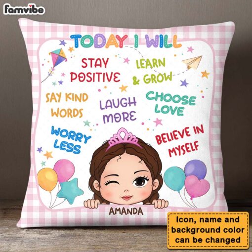 Personalized Today I Will Granddaughter Pillow