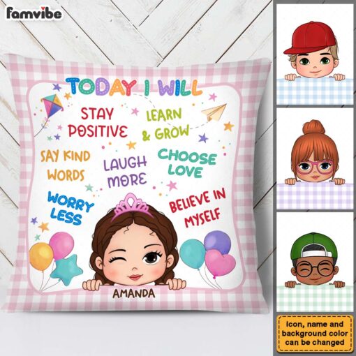 Personalized Today I Will Granddaughter Pillow