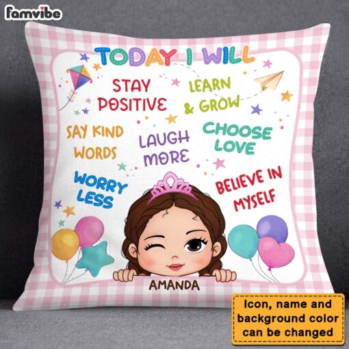 Personalized Today I Will Granddaughter Pillow