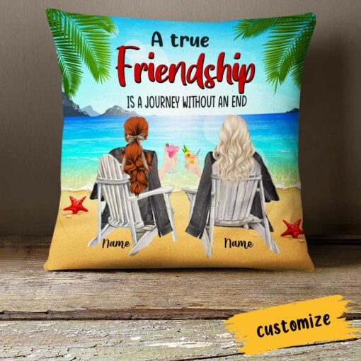 Personalized True Friends Pillow