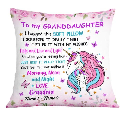 Personalized Unicorn Daughter Granddaughter Pillow