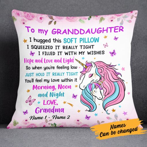 Personalized Unicorn Daughter Granddaughter Pillow