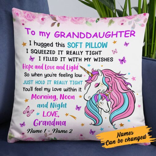 Personalized Unicorn Daughter Granddaughter Pillow