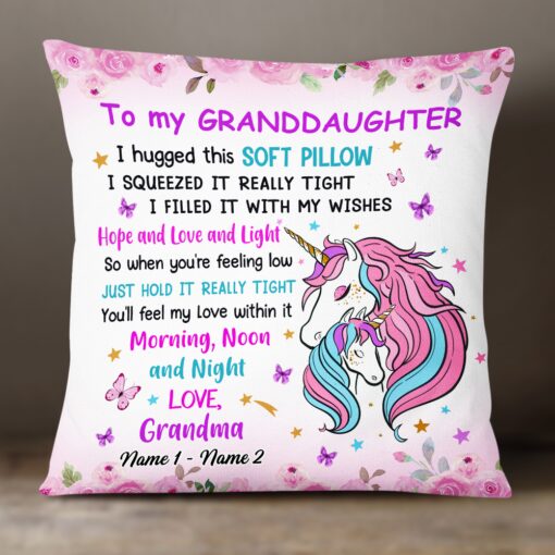 Personalized Unicorn Daughter Granddaughter Pillow