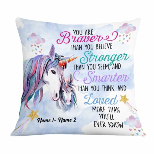 Personalized Unicorn Daughter Granddaughter Son Grandson Pillow