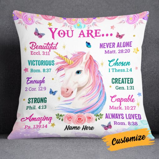 Personalized Unicorn God You Are Pillow