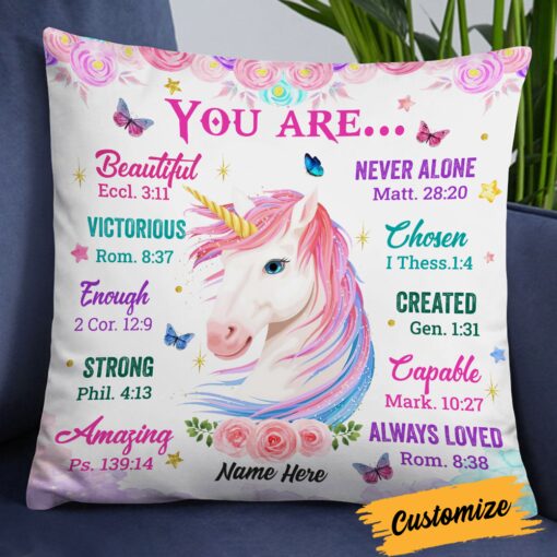 Personalized Unicorn God You Are Pillow