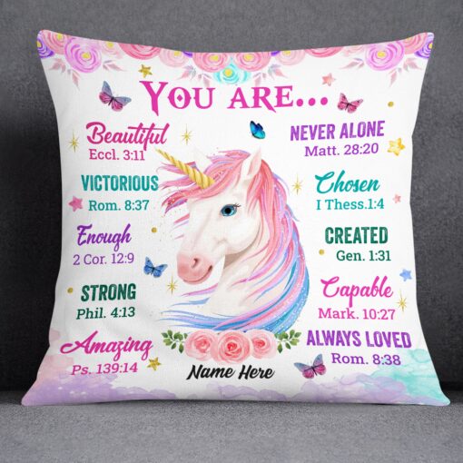 Personalized Unicorn God You Are Pillow