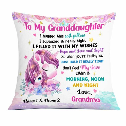 Personalized Unicorn Granddaughter Pillow