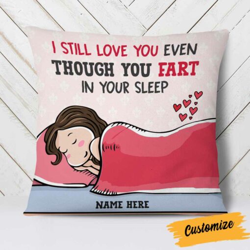 Personalized Valentine Couple Fart Pillow