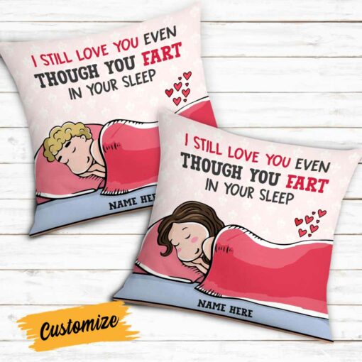 Personalized Valentine Couple Fart Pillow