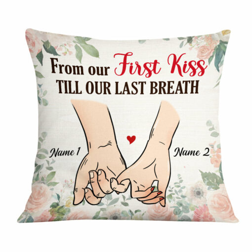 Personalized Valentine Couple From Frist Kiss Pillow