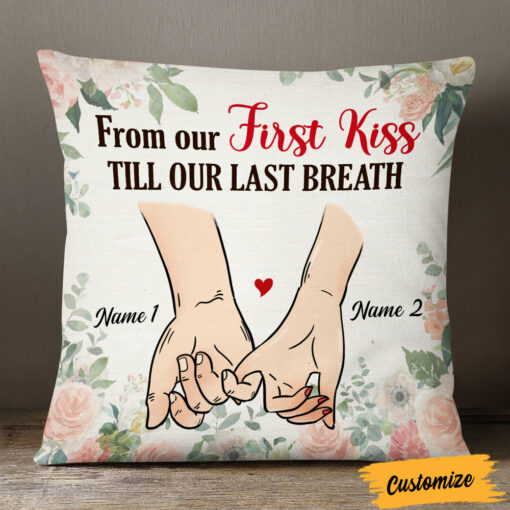 Personalized Valentine Couple From Frist Kiss Pillow