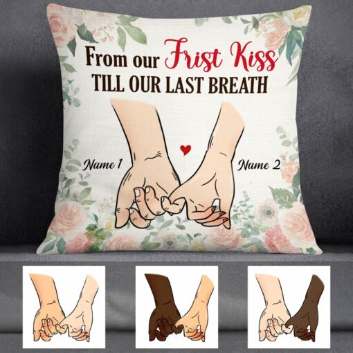 Personalized Valentine Couple From Frist Kiss Pillow