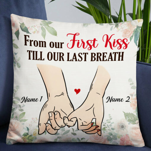 Personalized Valentine Couple From Frist Kiss Pillow