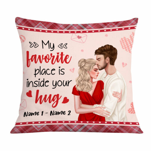 Personalized Valentine Couple Inside Your Hug Pillow