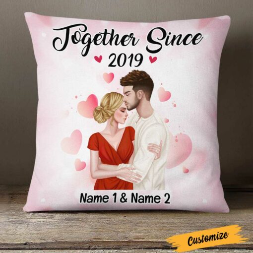 Personalized Valentine Together Couple Love Pillow