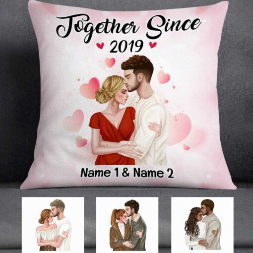 Personalized Valentine Together Couple Love Pillow