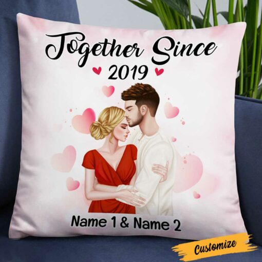 Personalized Valentine Together Couple Love Pillow