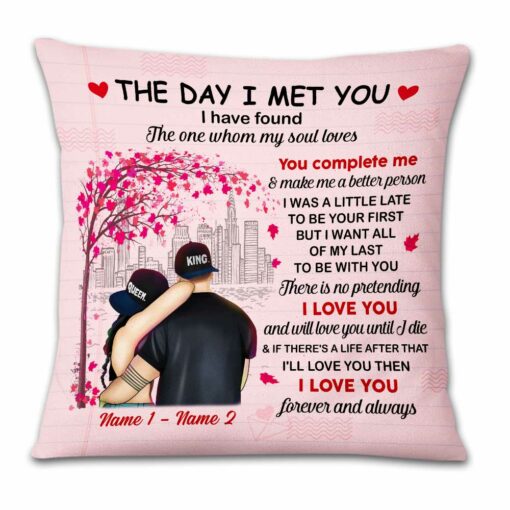 Personalized Valentines Couple Pillow