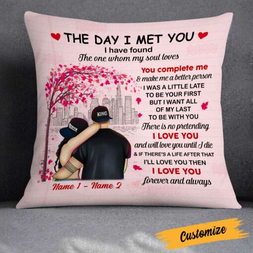 Personalized Valentines Couple Pillow