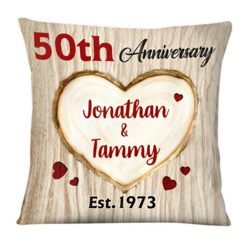 Personalized Wedding Anniversary Gift For Couple Pillow