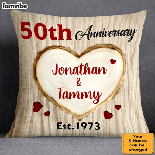 Personalized Wedding Anniversary Gift For Couple Pillow