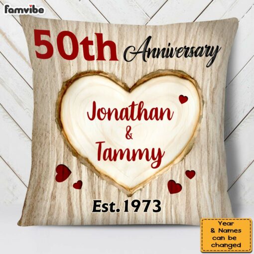 Personalized Wedding Anniversary Gift For Couple Pillow