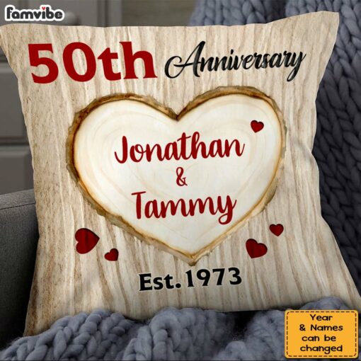 Personalized Wedding Anniversary Gift For Couple Pillow