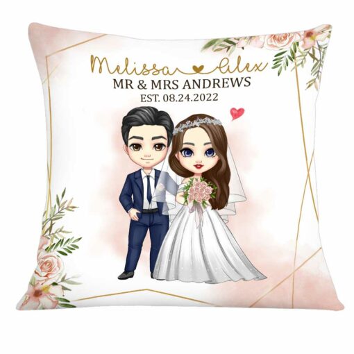 Personalized Wedding Couple Mr & Mrs Pillow JL191 32O34_4943