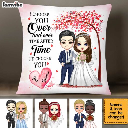 Personalized Wedding I Choose You Mr And Mrs Pillow