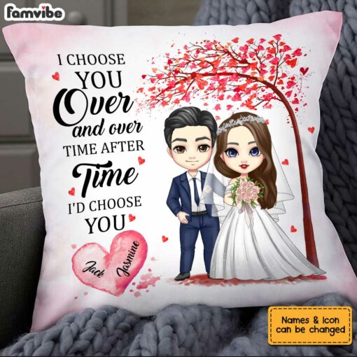 Personalized Wedding I Choose You Mr And Mrs Pillow