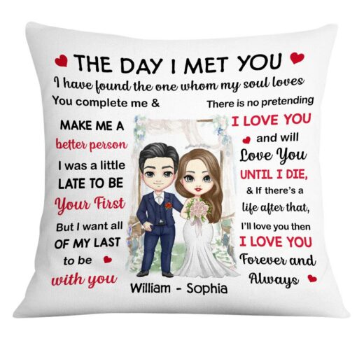 Personalized Wedding Mr And Mrs The Day Pillow