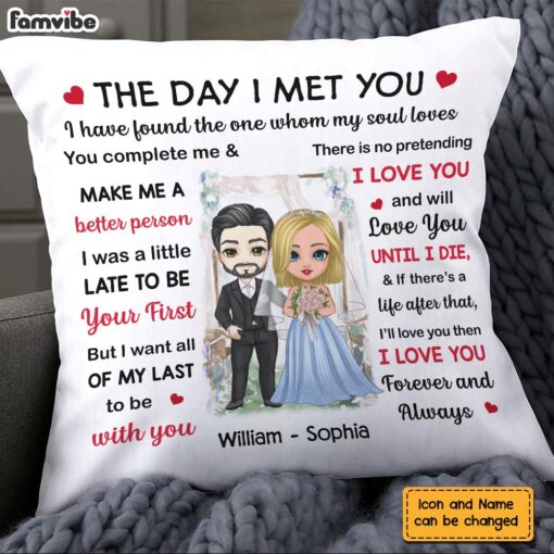 Personalized Wedding Mr And Mrs The Day Pillow