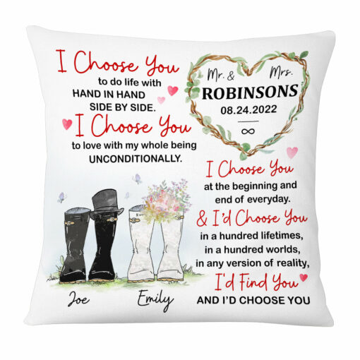 Personalized Wedding Mr & Mrs Pillow