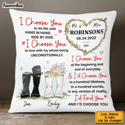 Personalized Wedding Mr & Mrs Pillow