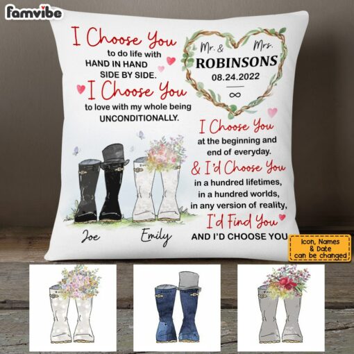 Personalized Wedding Mr & Mrs Pillow