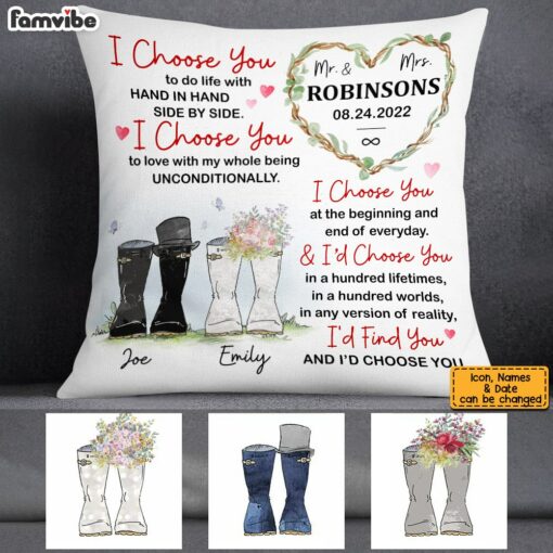 Personalized Wedding Mr & Mrs Pillow