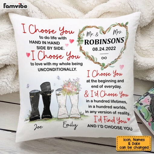 Personalized Wedding Mr & Mrs Pillow