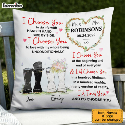 Personalized Wedding Mr & Mrs Pillow