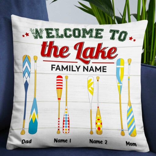 Personalized Welcome To The Lake Pillow