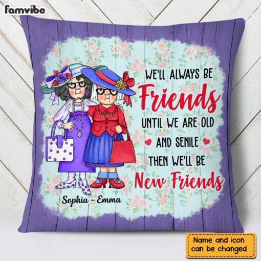 Personalized We’ll Always Be Friends Benelux Ornament Pillow