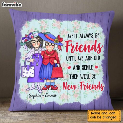 Personalized We’ll Always Be Friends Benelux Ornament Pillow