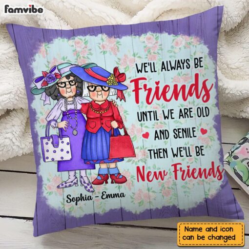 Personalized We’ll Always Be Friends Benelux Ornament Pillow