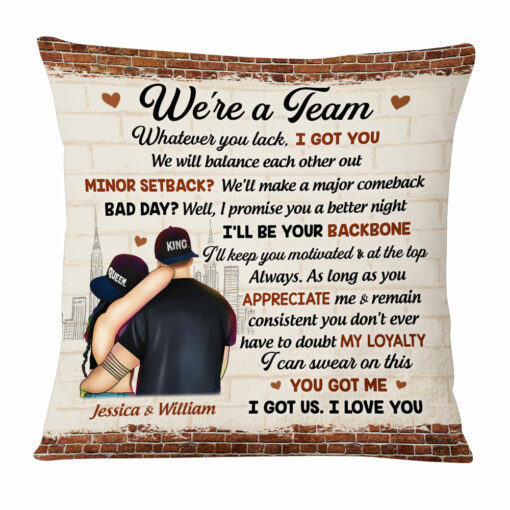 Personalized We’re A Team Couples Pillow