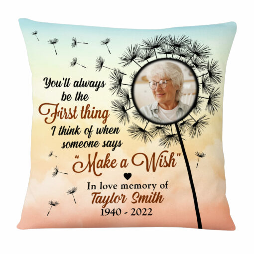 Personalized When Someone Says Photo Memorial Pillow