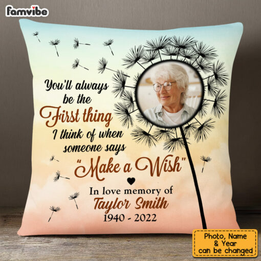 Personalized When Someone Says Photo Memorial Pillow